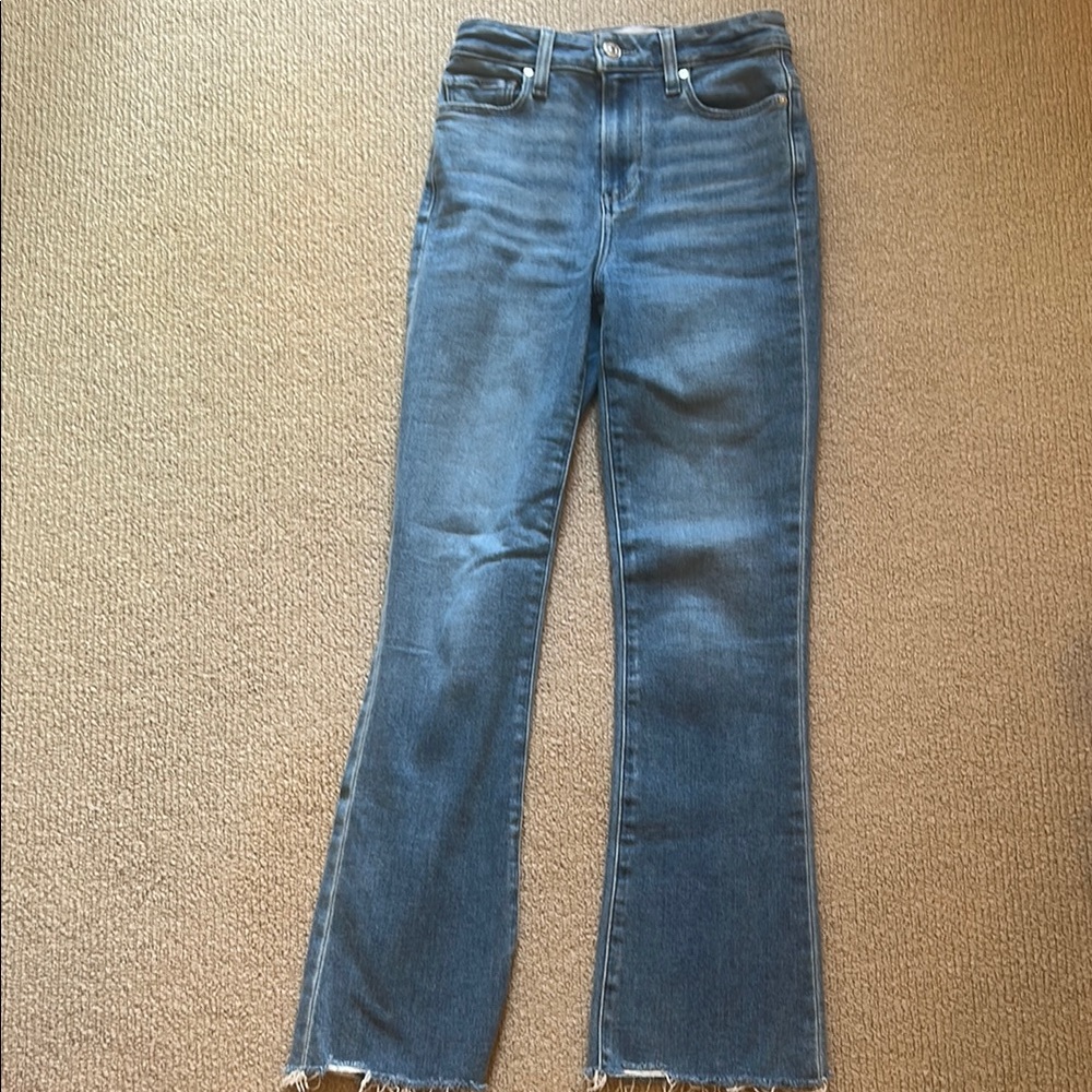 PAIGE Blue Flare Leg Jeans